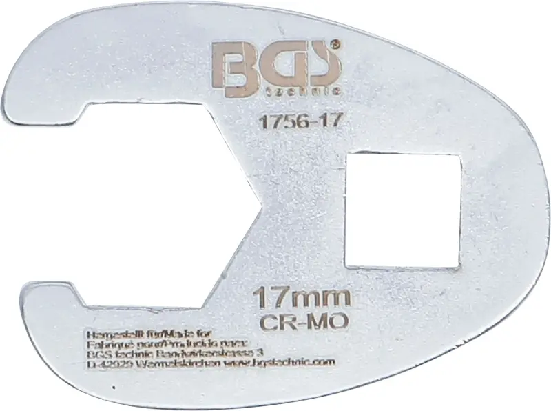 klíč plochý otevřený 3/8" 17 mm (BGS101756-17)