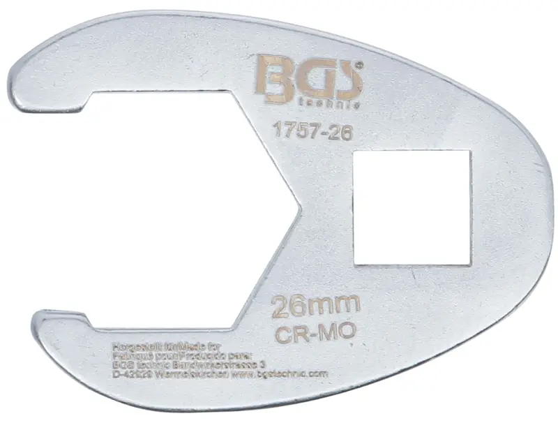 Plochý otevřený klíč 1/2" - 26 mm BGS101757-26 (BGS101757-26)