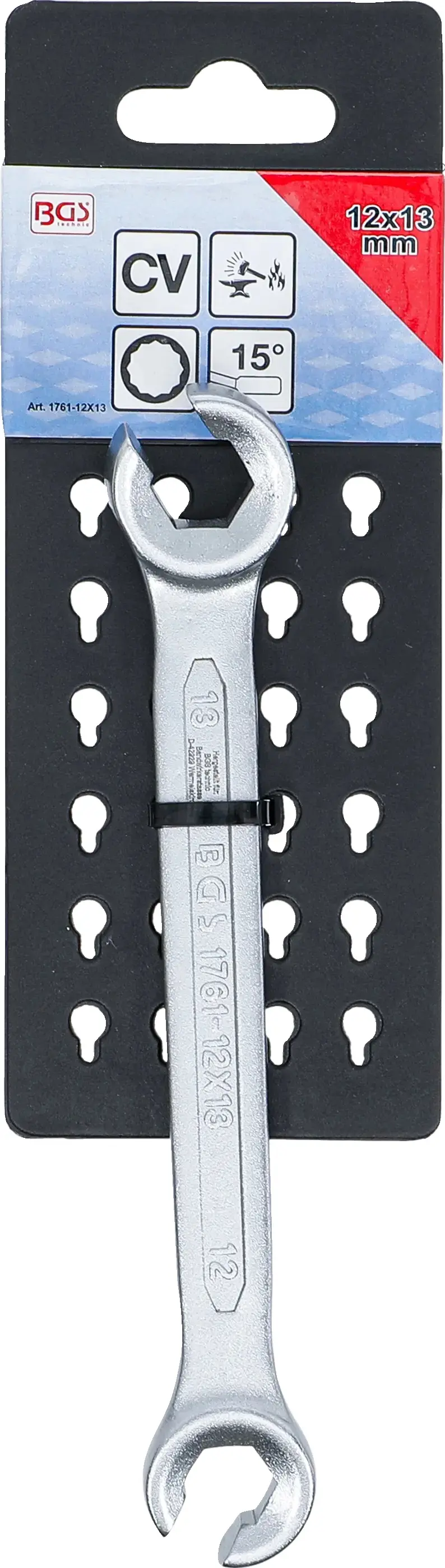 Otevřený očkový klíč 12 x 13 mm BGS101761-12x13 na brzdová potrubí (BGS101761-12x13)