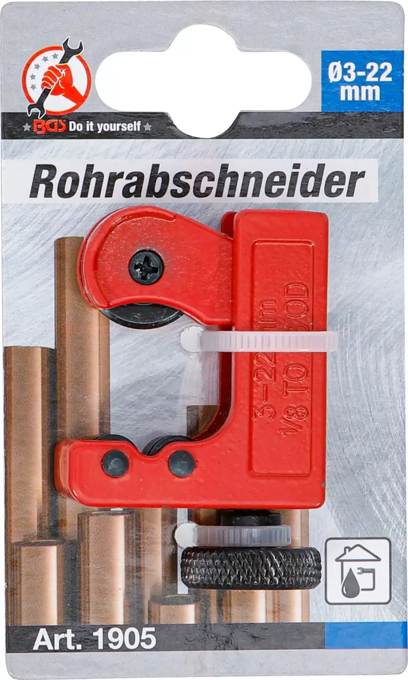 Řezák na trubky Kraftmann 3 ÷ 22 mm BGS101905, mini (BGS101905)