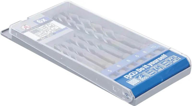 Vrtáky do zdiva Kraftmann 5 ÷ 10 mm BGS102007 (SDS plus). Sada 6 ks v kazetě (BGS102007)