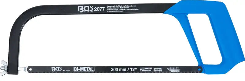 Profesionální ruční oblouková pila BGS102077 ze stabilní čtyřhranné trubky 300 mm Včetně pilového listu HSS (2 ks) (BGS102077)