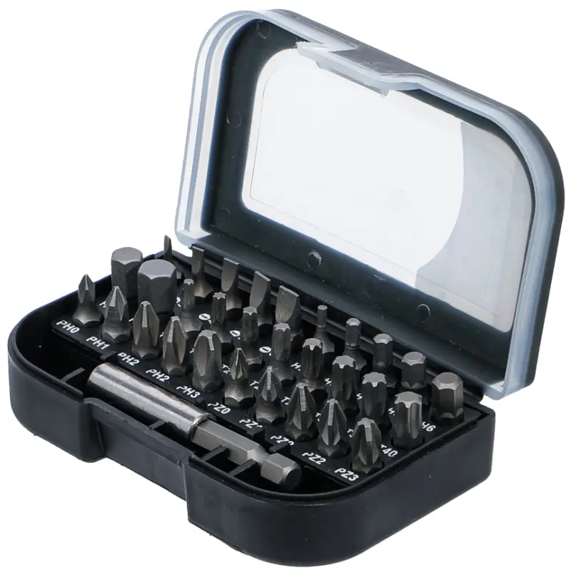 Bity 1/4" Kraftmann PL, PH, PZ, Torx, Inbus, držák. (Sada 32 dílů). BGS 2082 (BGS1020820)
