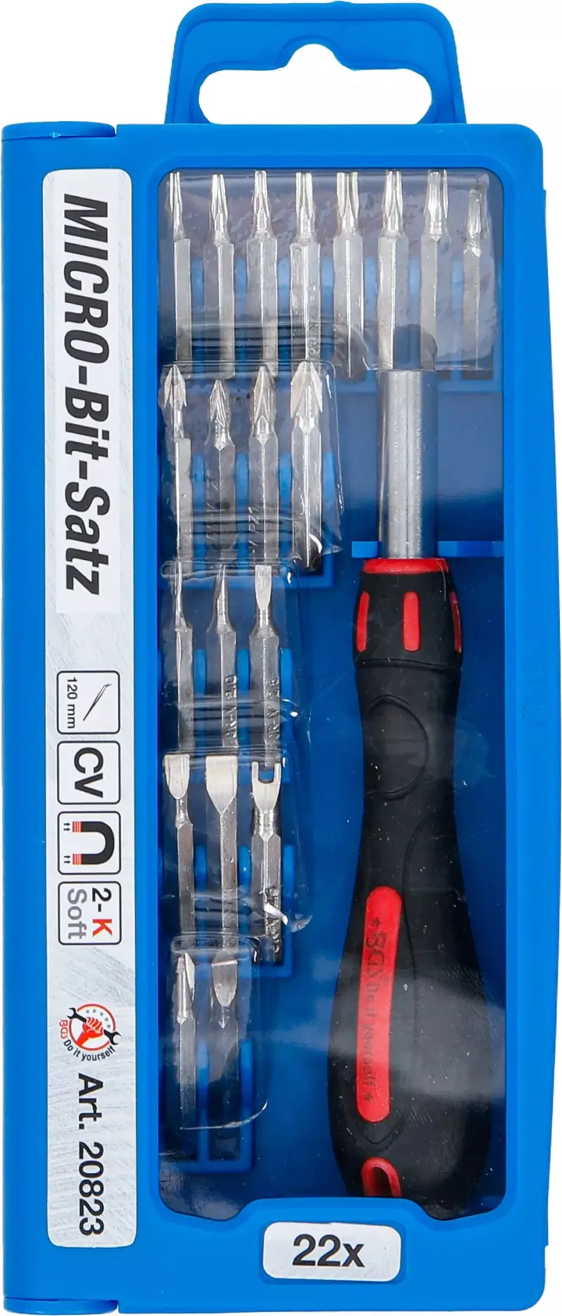 Bity MICRO Kraftmann BGS1020823. Šestihran 4 mm. Sada 23 dílů (BGS1020823)