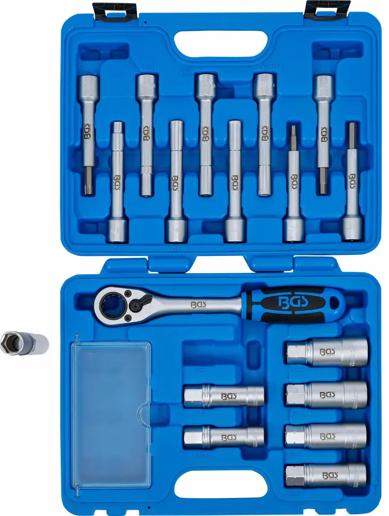 Nástrčné hlavice 1/2" na montáž tlumičů BGS102087 Sada 18 dílů (BGS102087)