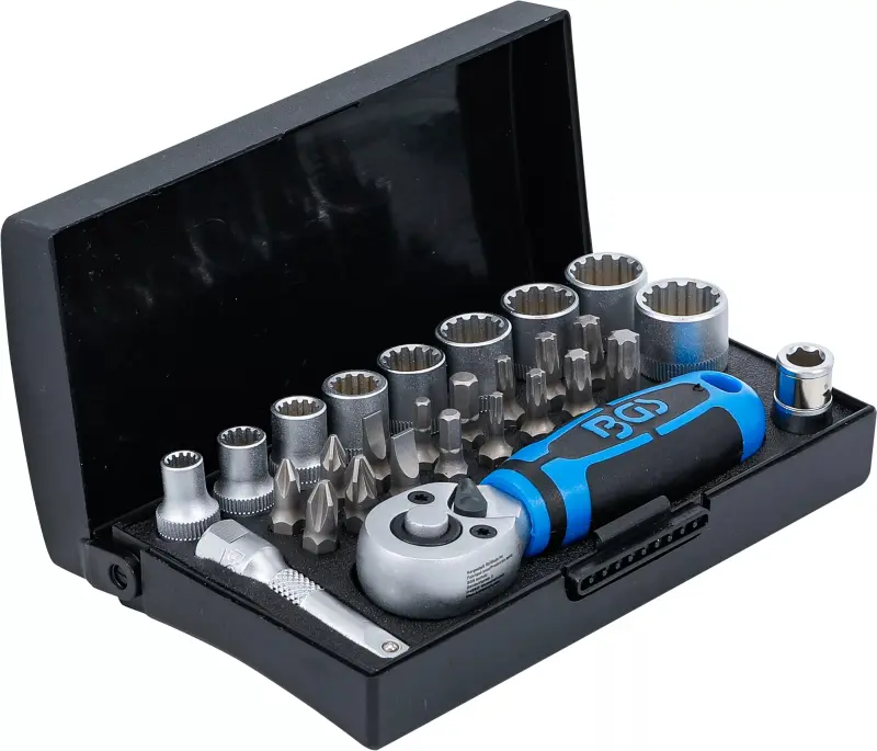 Gola sada 1/4" - německý výrobce BGS 28 dílů. BGS 2143 (BGS102143)