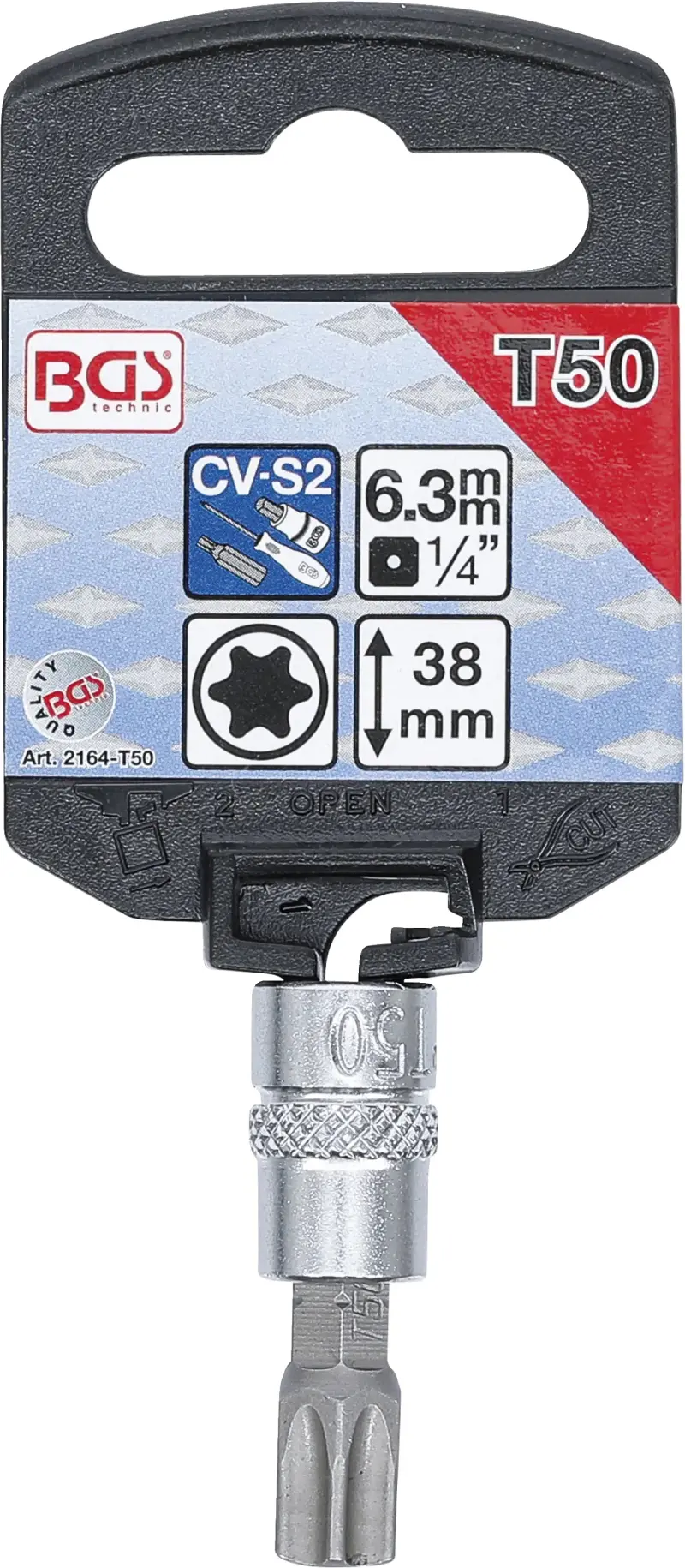 Zástrčná bitová hlavice 1/4" T 45 BGS102164-T50 (BGS102164-T50)
