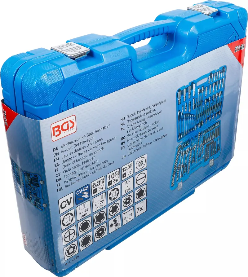 Gola sada BGS-214K, 3x ráčna 1/4