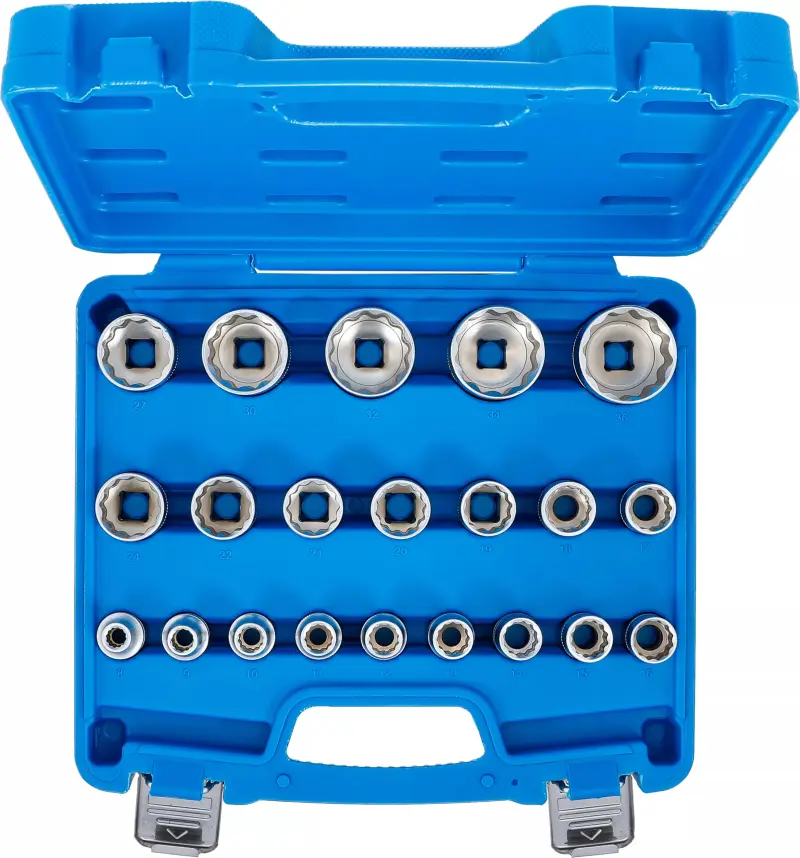 Nástrčné hlavice 1/2" 12hranné 8 ÷ 36 mm. (Sada 21 ks). BGS 2267 (BGS102267)