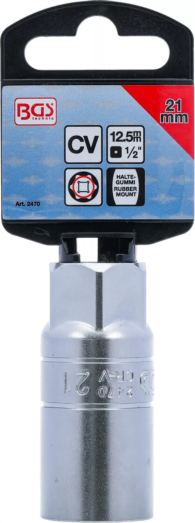 Nástrčná hlavice 1/2" 21 mm BGS102470 pro zapalovací svíčky (BGS102470)