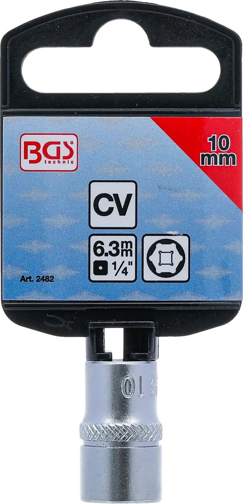 Nástrčná hlavice 1/4" šestihran 10 mm - Pro Torque. BGS 2482 (BGS102482)