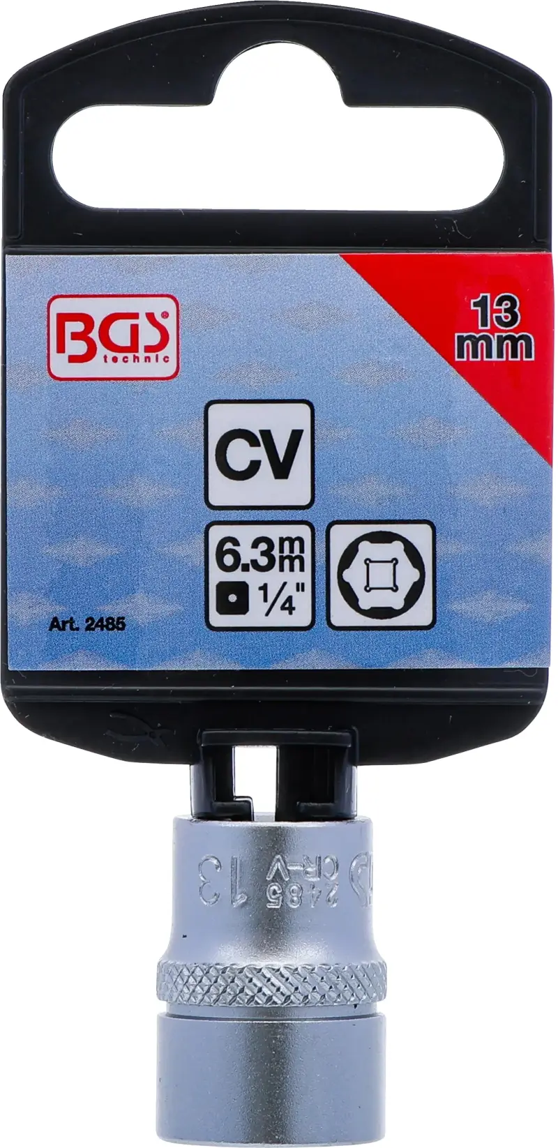 Nástrčná hlavice 1/4" šestihran 13 mm - Pro Torque. BGS 2485 (BGS102485)