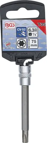 Zástrčná bitová hlavice 1/4" TX 35 x 75 mm BGS102565-75 (BGS102565-75)
