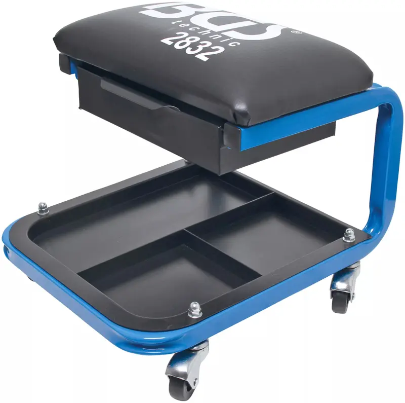 Pojízdná pracovní židle BGS102832 (zásuvka, odkládací plocha) (BGS102832)