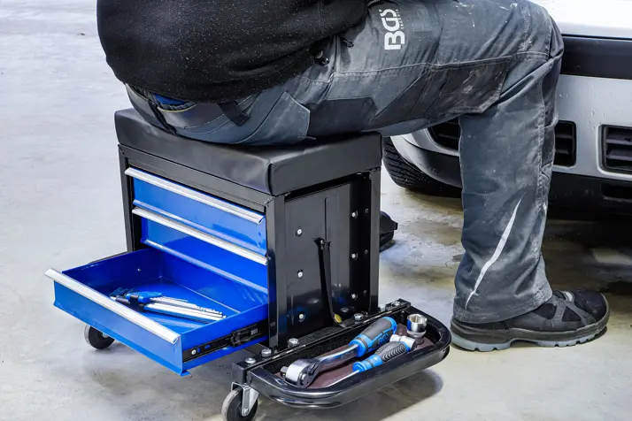 Pojízdné dílenské sedátko - 3 zásuvky BGS102859 (BGS102859)