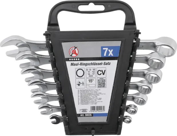Očkoploché klíče Kraftmann 6 ÷ 17 mm BGS1030035. Sada 7 dílů (BGS1030035)