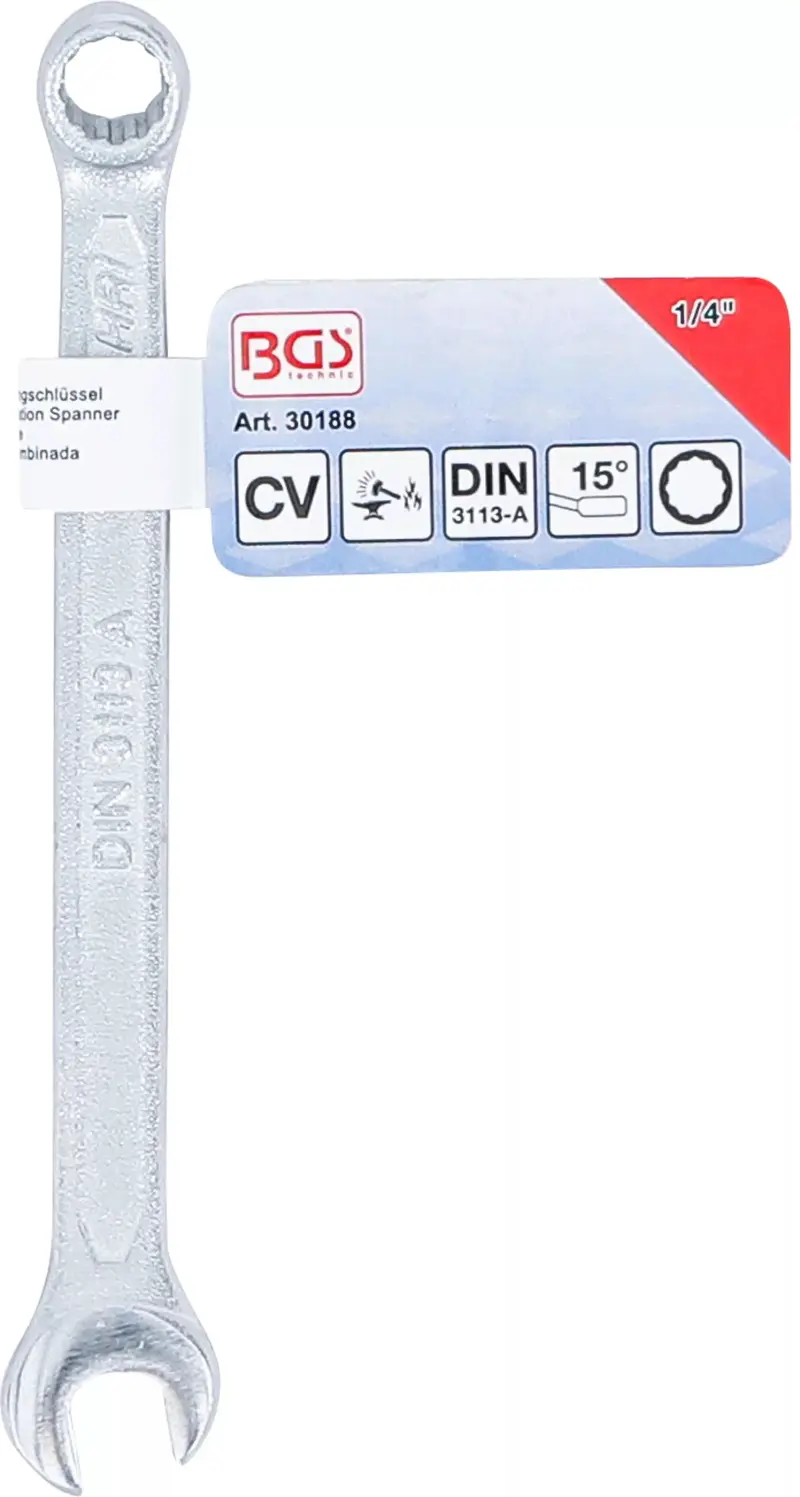 Očkoplochý klíč palcový 1/4" BGS1030188, DIN 3113-A (BGS1030188)