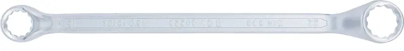 Oboustraný očkový klíč 19 x 22 mm BGS1030223, vyhnutý, DIN 838 (BGS1030223)