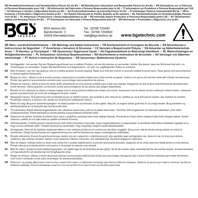 Oboustranný očkový klíč 25 x 28 mm BGS1030342 extra plochý (BGS1030342)