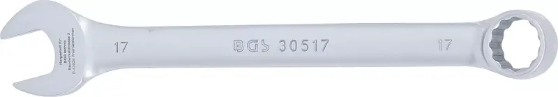 Očkoplochý klíč 17 mm BGS1030517, DIN 3113A, matný chrom (BGS1030517)