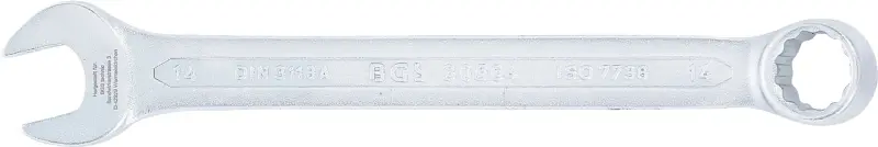Očkoplochý klíč 14 mm BGS1030564, DIN 3113A, matný chrom (BGS1030564)