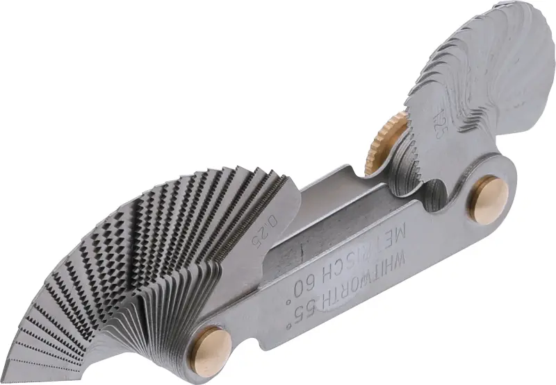 Dvojité závitové měrky metrické a Whitworth BGS103069 (4 ÷ 62W, 0,25 ÷ 6 mm) 52 plátků (BGS103069)