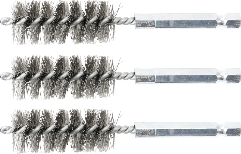 Ocelové kartáče pr. 18 mm BGS103078-18-S, upínání 1/4", 3 ks (Sada BGS 3078) (BGS103078-18-S)