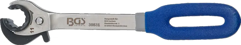 Otevřený očkový klíč 11 mm s ráčnou BGS1030831 na převlečné matice (BGS1030831)