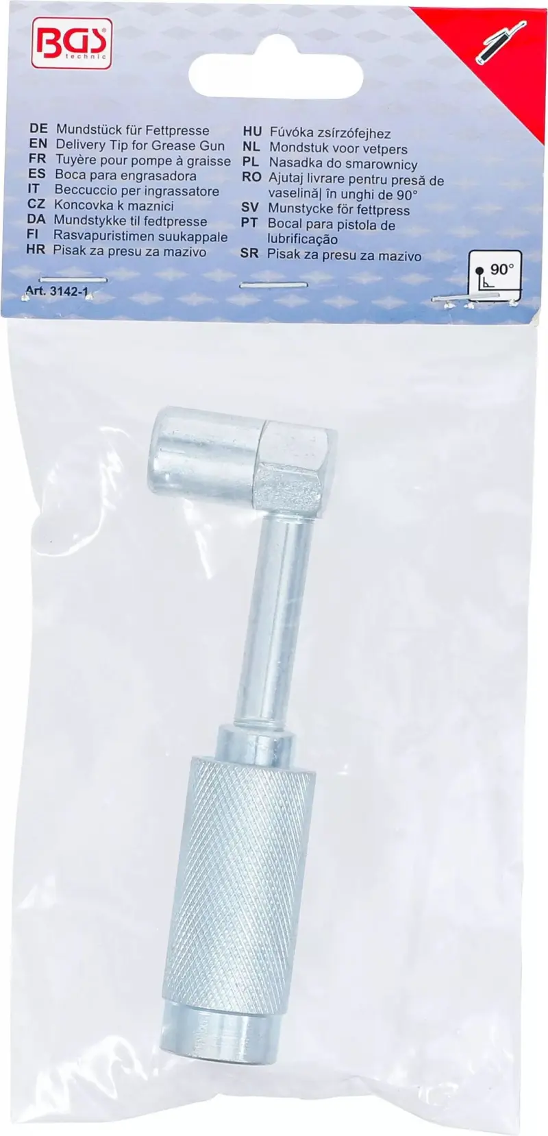 Adaptér pro mazací pistoli BGS103142-1 - úhel 90° (BGS103142-1)