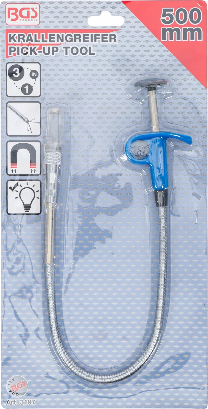 Teleskopický vytahovák s magnetem a LED osvětlením BGS103197 (BGS103197)