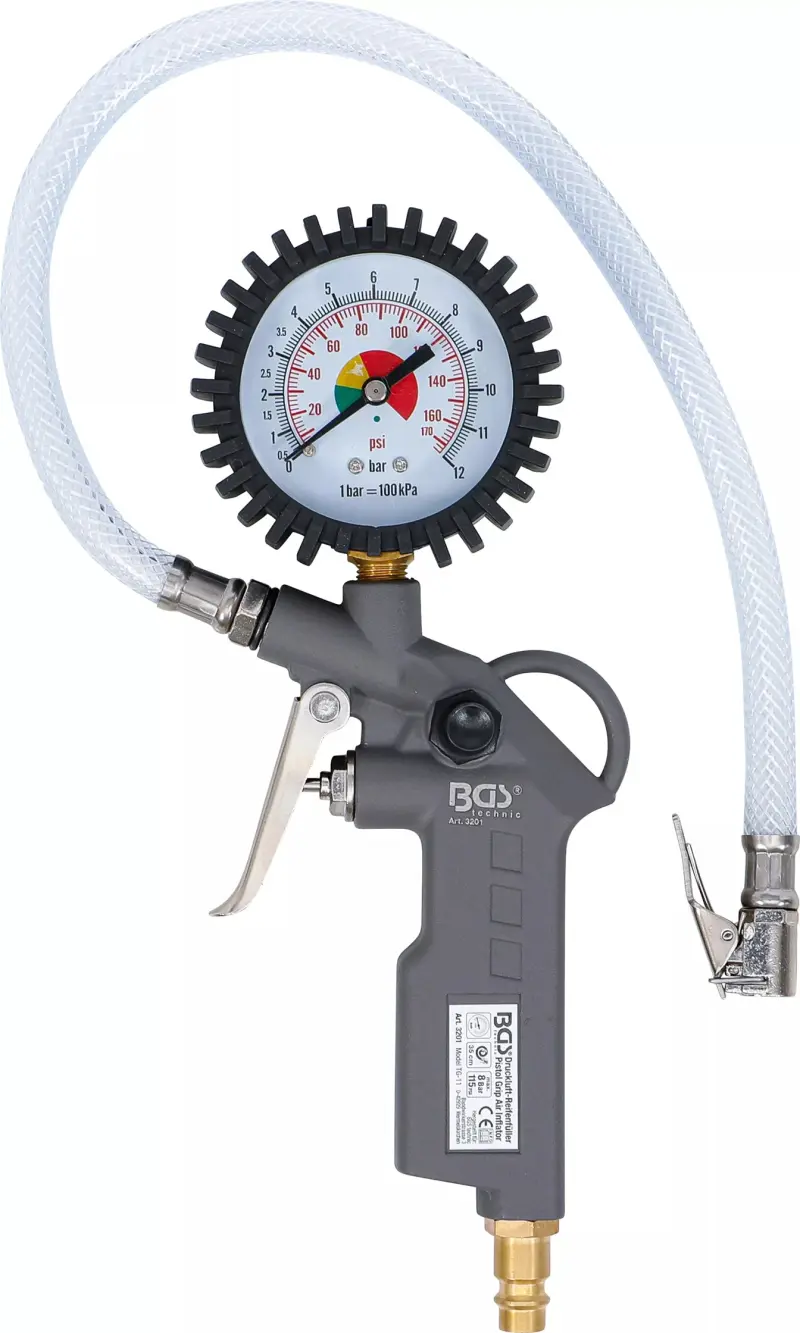 Měřič tlaku pneumatik - pneuměřič 0 ÷ 8 Barů BGS103201 (BGS103201)