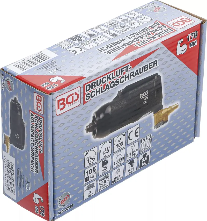 Pneumatický rázový utahovák 3/8" BGS103238 (max. 155 Nm) (BGS103238)