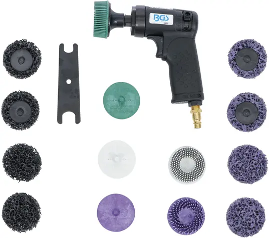 Pneumatická kotoučová bruska pr. 50 mm BGS103328 (Sada 17 dílů) (BGS103328)