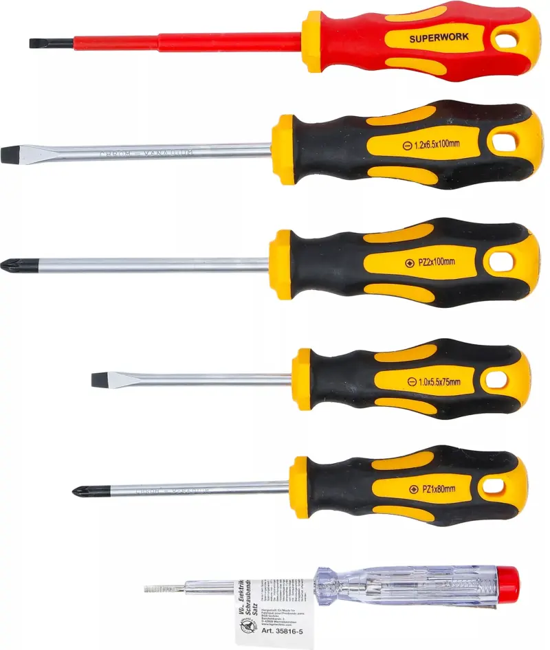 Elektrikářské šroubováky Kraftmann ploché/křížové BGS1035816 VDE. Sada 6 dílů (BGS1035816)