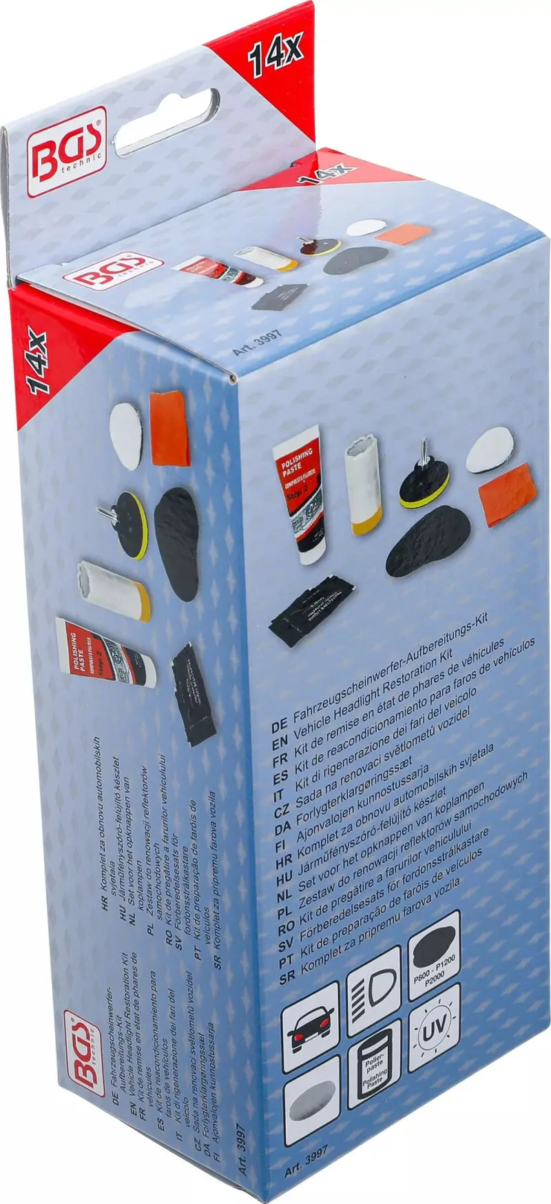 Nástroje pro renovaci světlometů BGS103997 (Sada 14 dílů) (BGS103997)