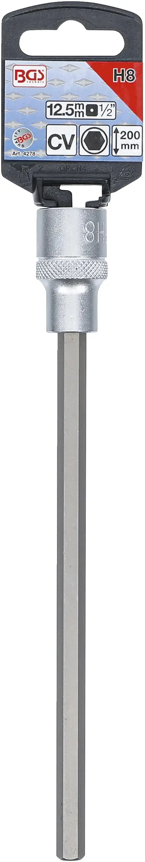 BGS 4278 Zástrčná hlavice 1/2" inbus 8x200 mm S2 (BGS104278)