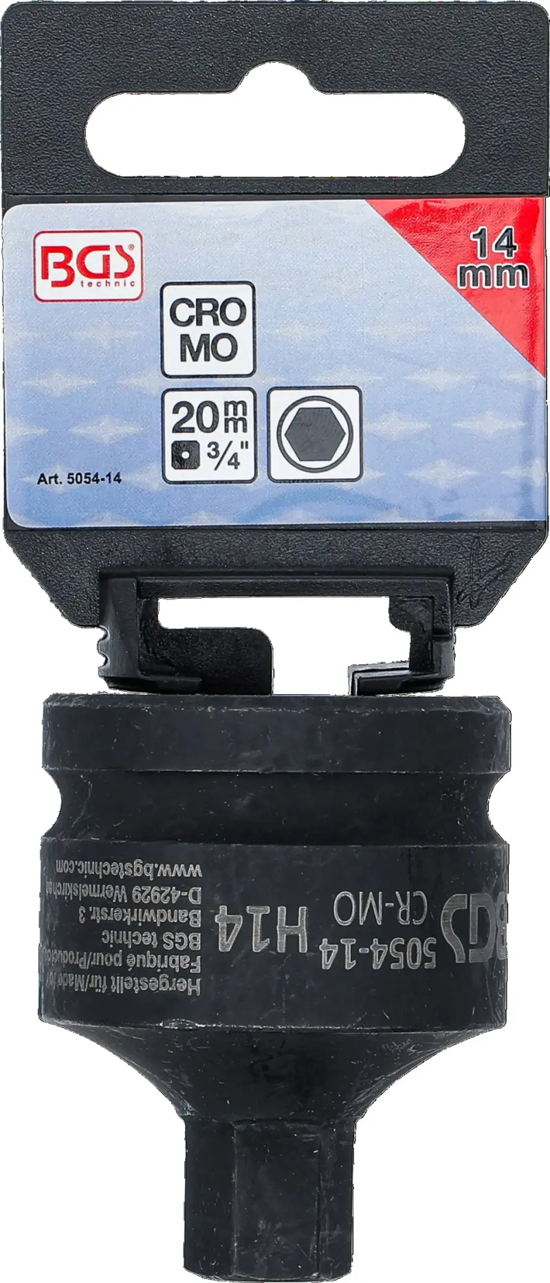 Zástrčná hlavice 3/4" šestihran 14 mm BGS105054-14, rázová (BGS105054-14)