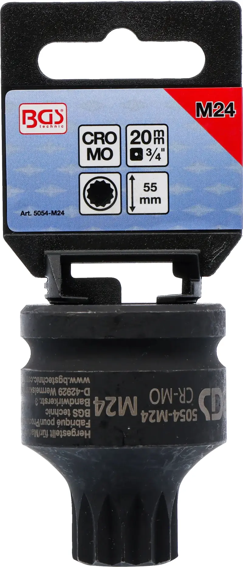 Zástrčná hlavice 3/4" XZN M24 BGS105054-M24, rázová (BGS105054-M24)