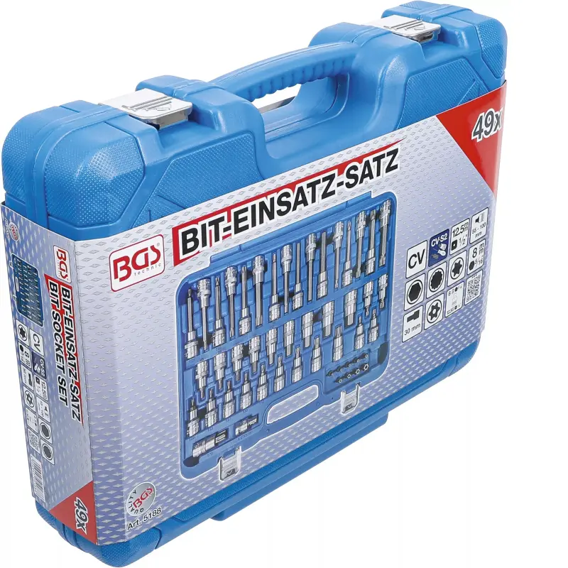 Zástrčné bitové hlavice 1/2" a bity 5/16" BGS105188 (Sada 49 dílů) (BGS105188)