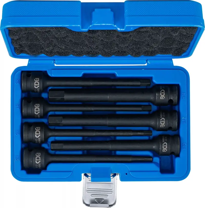 Zástrčné bitové hlavice 1/2" šestihran 5 ÷ 14 mm BGS105490 rázové (Sada 7 dílů) (BGS105490)