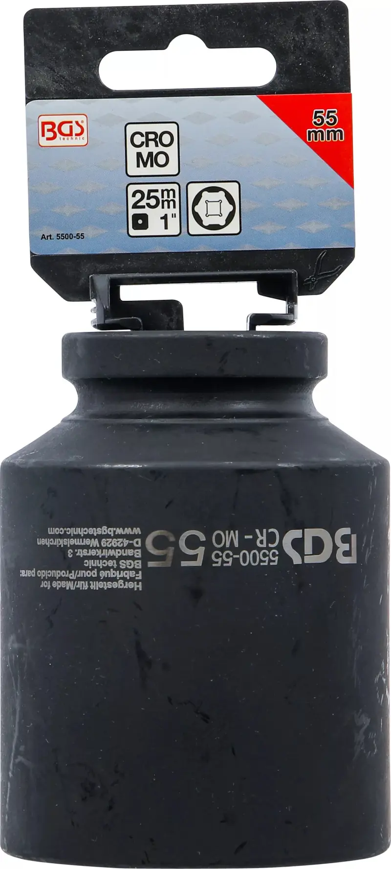 Nástrčná hlavice 1" 55 mm BGS105500-55, prodloužená, tvrzená, Pro Torque (BGS105500-55)