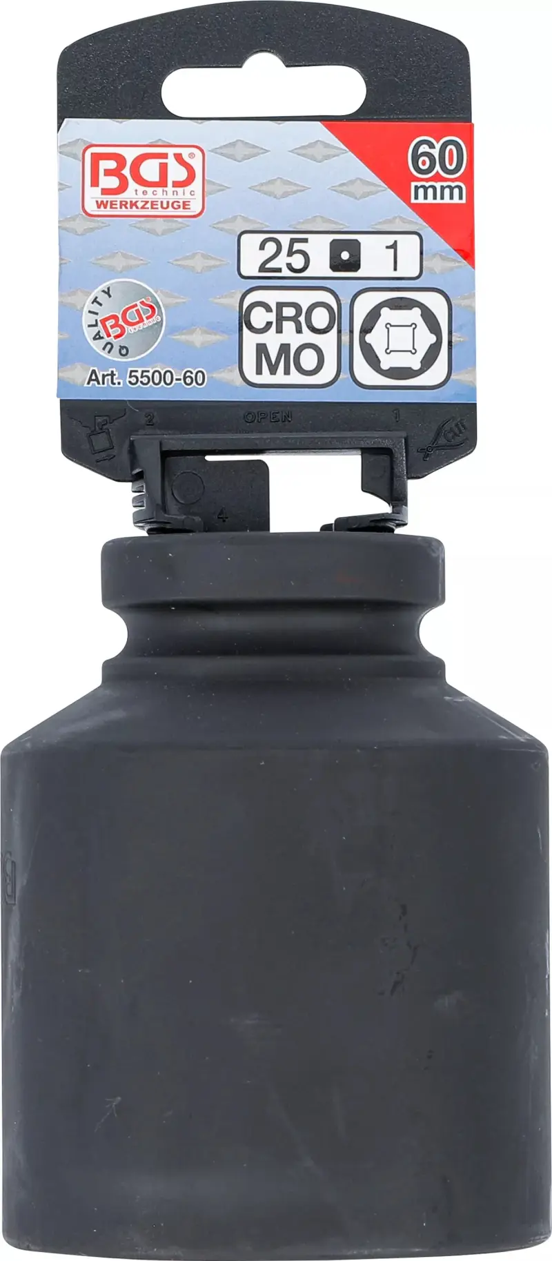 Nástrčná hlavice 1" 60 mm BGS105500-60, prodloužená, tvrzená, Pro Torque (BGS105500-60)