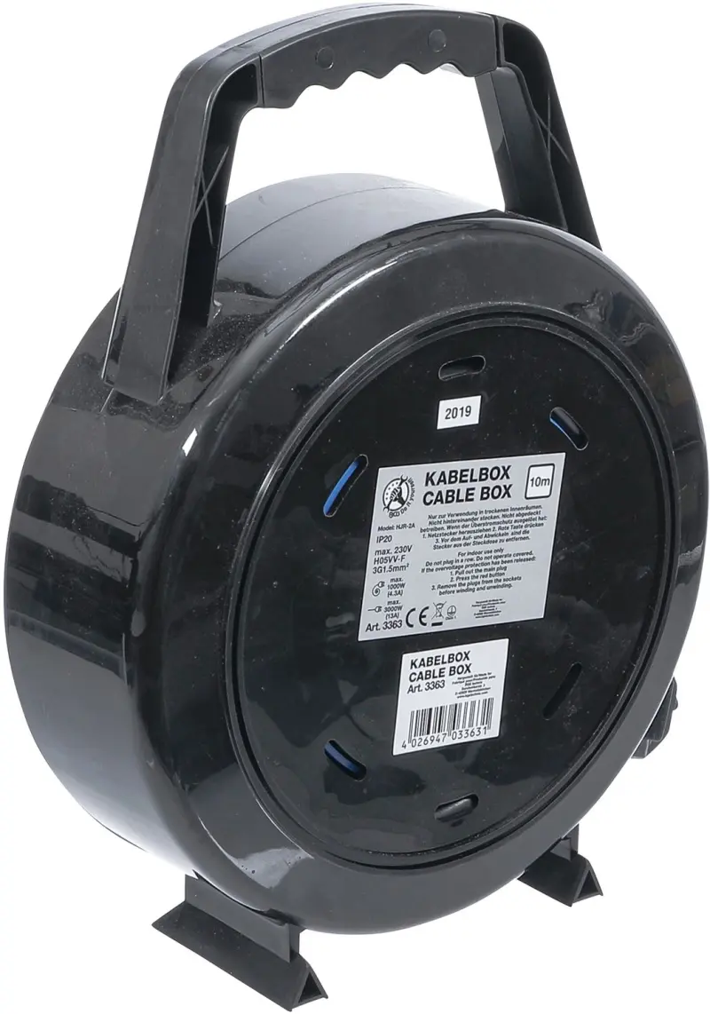 Káblový box 10 m 3 x 1,5 mm² 4 zásuvky IP 20 3000 W