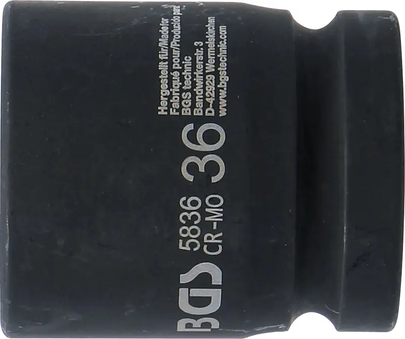 Nástrčná hlavice 1" 36 mm BGS105836 tvrzená, Pro Torque (BGS105836)