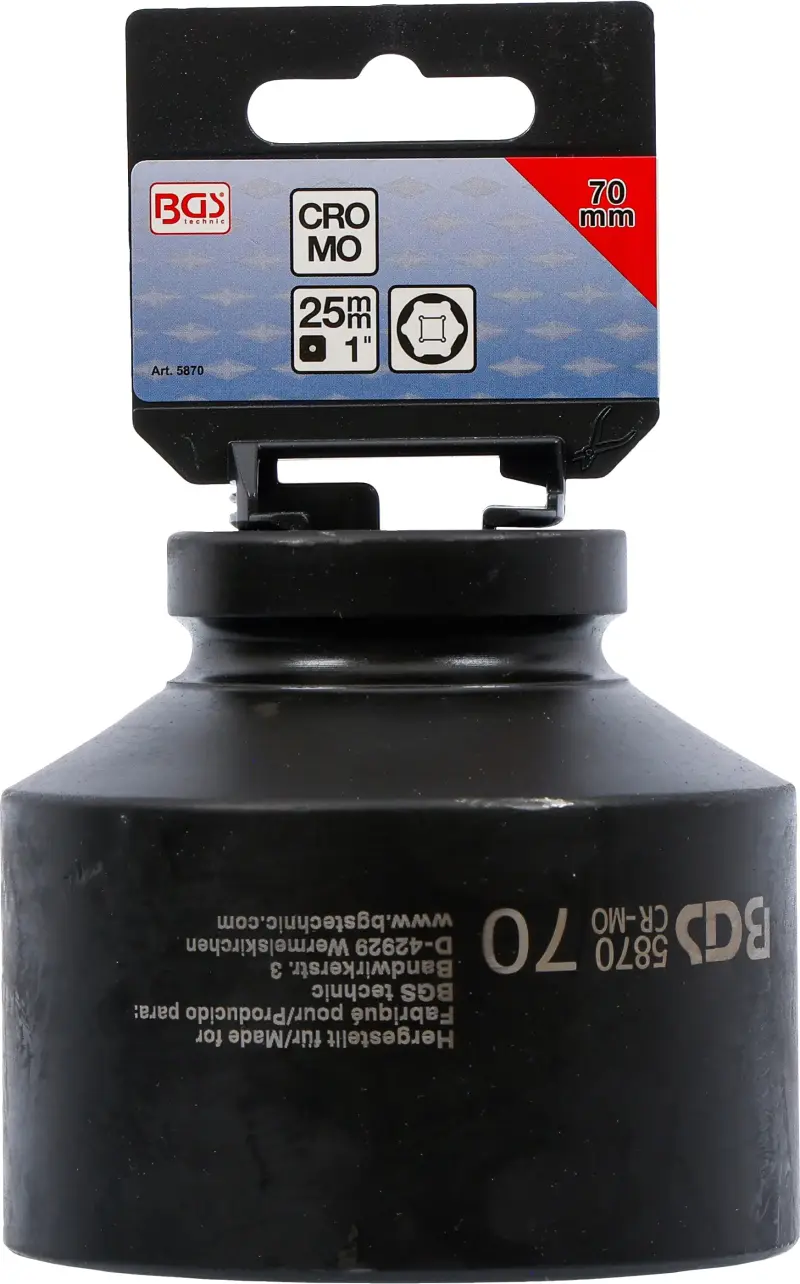 Nástrčná hlavice 1" 70 mm BGS105870 tvrzená, Pro Torque (BGS105870)