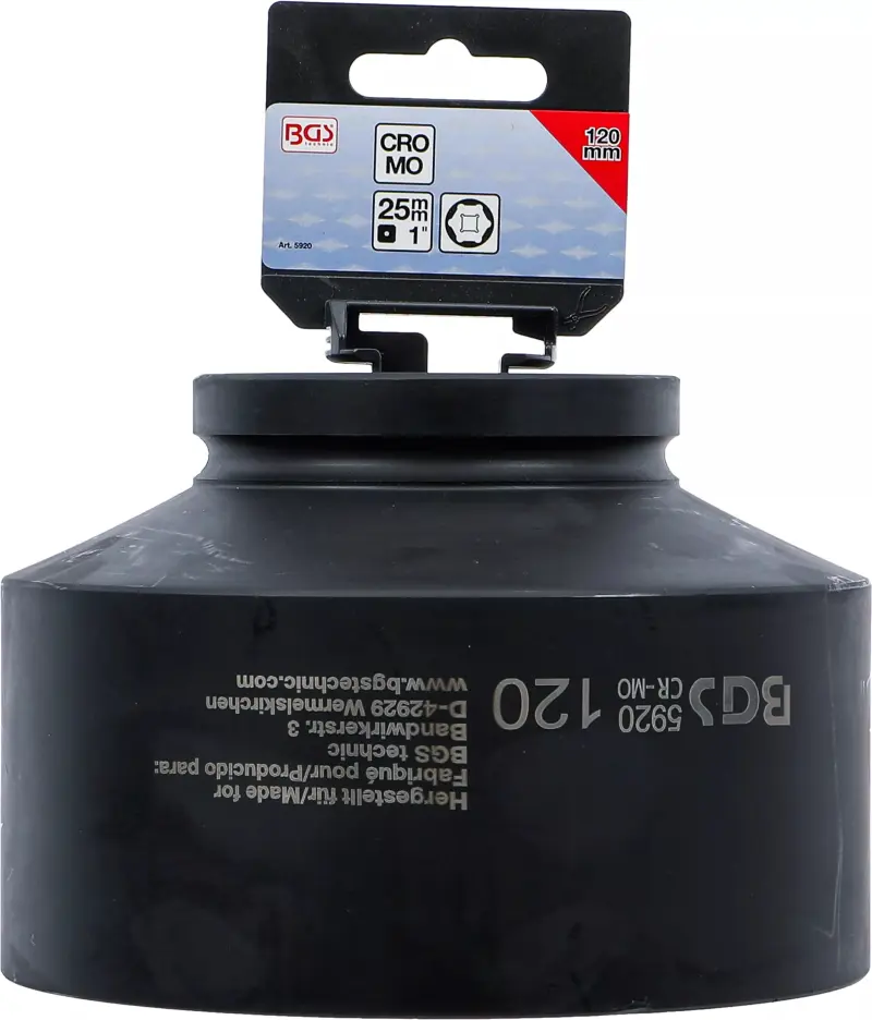 Nástrčná hlavice 1" 120 mm BGS105920 tvrzená, Pro Torque (BGS105920)