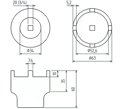 Hlavice pro povolení nosného kulového čepu BGS105420 Pro MB M-Klasse W163 a W164 (BGS105420)