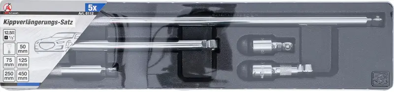 Prodloužení Kraftmann 1/2" délka 50 ÷ 450 mm BGS106112 Sada 5 dílů (BGS106112)
