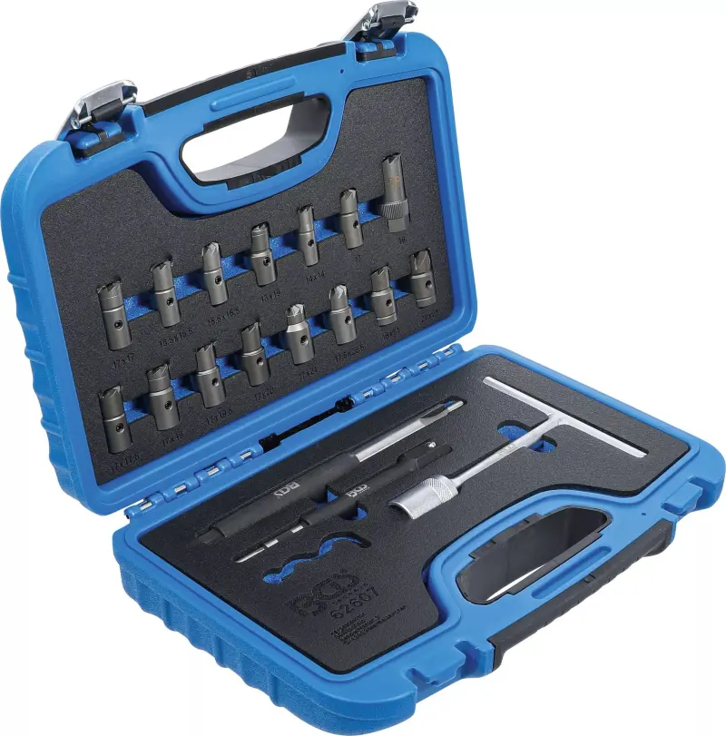 Frézy na sedla vstřikovačů BGS1062607 (Sada 19 dílů) (BGS1062607)