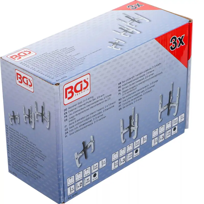 Sada vnitřních/vnějších stahováků, 2/3ramenné | 10 (BGS106792)